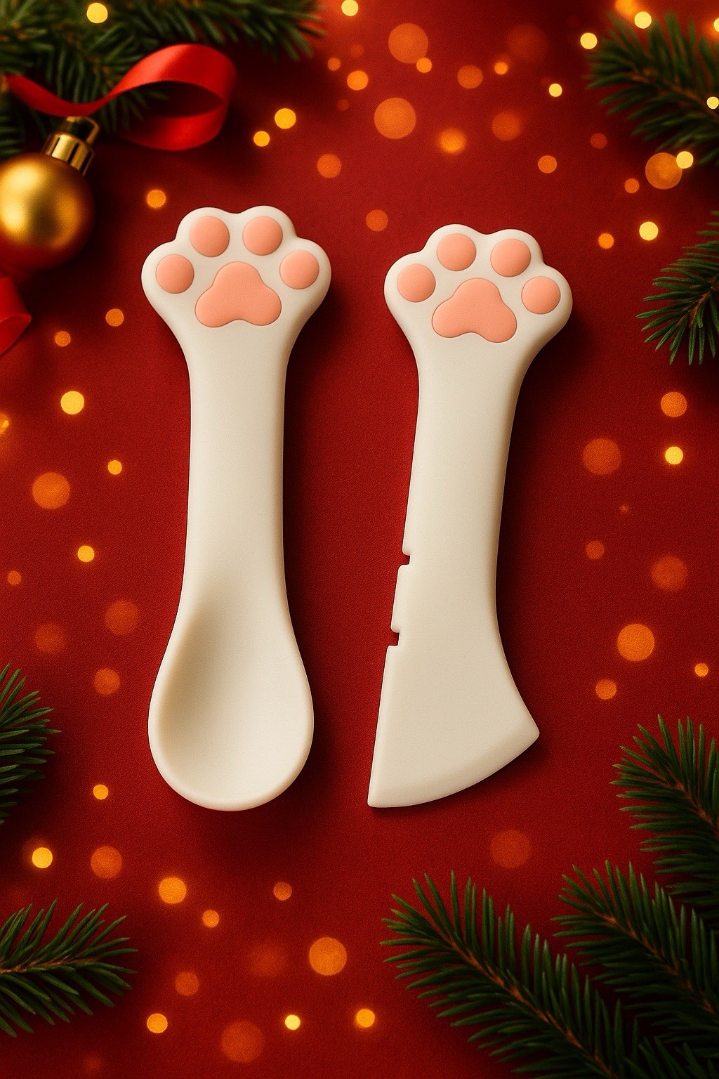 2 Pcs Cat Food Spoon Pet Food Can Spoon Cat Paw Spoon Can Opener Cat Lover Gift
