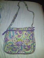 Vera Bradley Hipster in Tutti Frutti Shoulder Bag Crossbody Purse Green Paisley