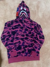 BRAND NEW Purple Bape Hoodie Bathing Ape Shark SIZE MEDIUM AND LARGE