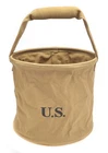 US WW1 Military Collapsible Canvas Water Bucket Marked JT&L 1918