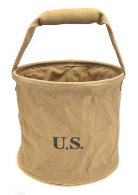 #ad US WW1 Military Collapsible Canvas Water Bucket Marked JTamp;L 1918 $29.99
