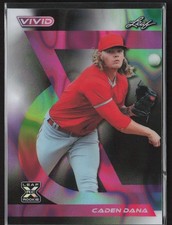 2024 Leaf Vivid #73 Caden Dana Lava Black #/5 Rookie RC