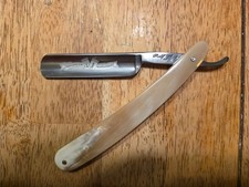 Ralf Aust Round Point Straight Razor Horn Sca...