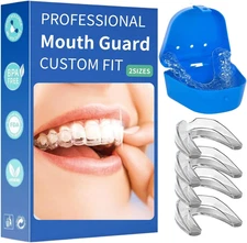 Moldable Mouth Guard, Pack of 4 Teeth Clenching Grinding at Night Sleep