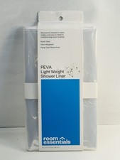 Room Essentials PEVA Lightweight Shower Liner Clear 70  X 71  Buttonhole Top