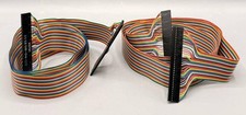 Lot of 2 MUPAC 40-Pin IDC Female-to-Female Rainbow Ribbon Cables 3552015-04-00