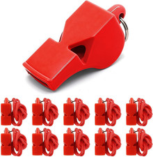 Emergency Whistles with Lanyard Red Safety Whistle for Lifeguard Outdoor Emer...