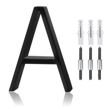 5 Inch Stainless Steel Floating House Letter Black Mailbox Door Letra Casa A