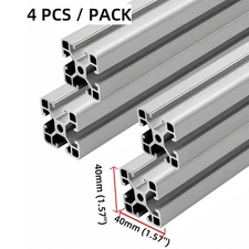 4PCS 4040 T-Slot Aluminum Rail 300mm - Silver EU Standard for CNC/DIY