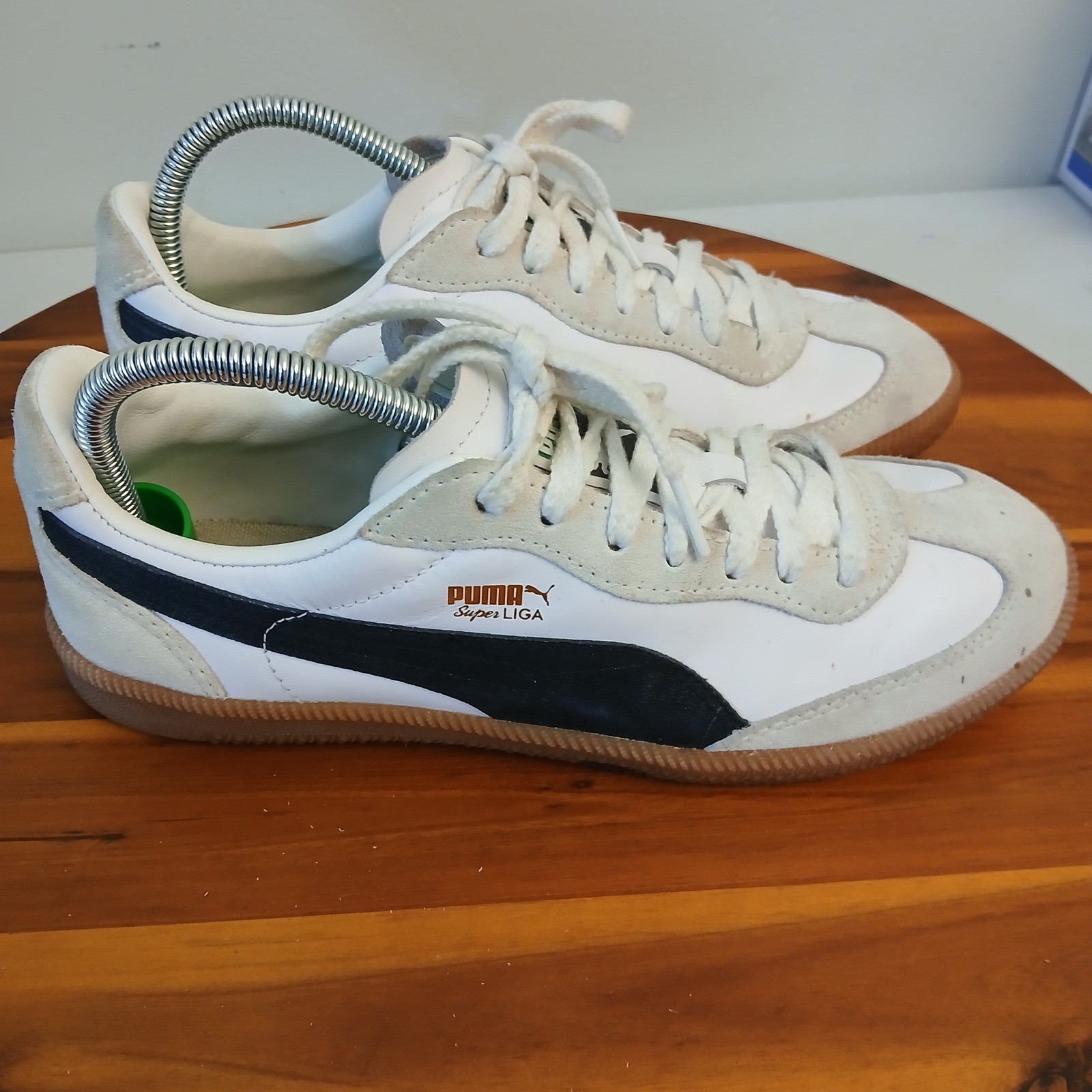 Puma Super Liga OG Retro Sneakers Mens 8 White Gum Sole Shoes 356999-12 thumbnail 5