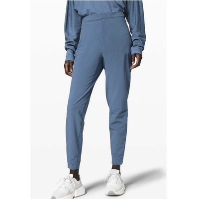 Lululemon Lab Pants Esker Slim Trousers Swift Oil Slick Blue Sz 4 Office $168