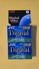 New x2 JVC Mini DV Digital Video Cassette 60ME DVM60 90 Min. Lot of 2