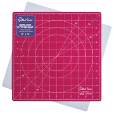 Rotating Cutting Mat 12" x 12" - Locking & Rotating Self Healing Cutting Boar...