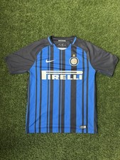 Inter Milan 2017 2018 Home Jersey Nike Pirelli Authentic Vintage - Size Medium