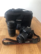 Canon EOS Rebel T6 DSLR camera  kit: 4x lenses 18-55mm,75-300mm, etc.  extras