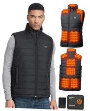 Heated Vest for Men with Battery Pack 16000mAh 7.4V Included, XX-Large Black