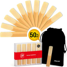 10 Pack Bb Clarinet Reeds Strength 2.5 Natural Cane for Clarinet,...