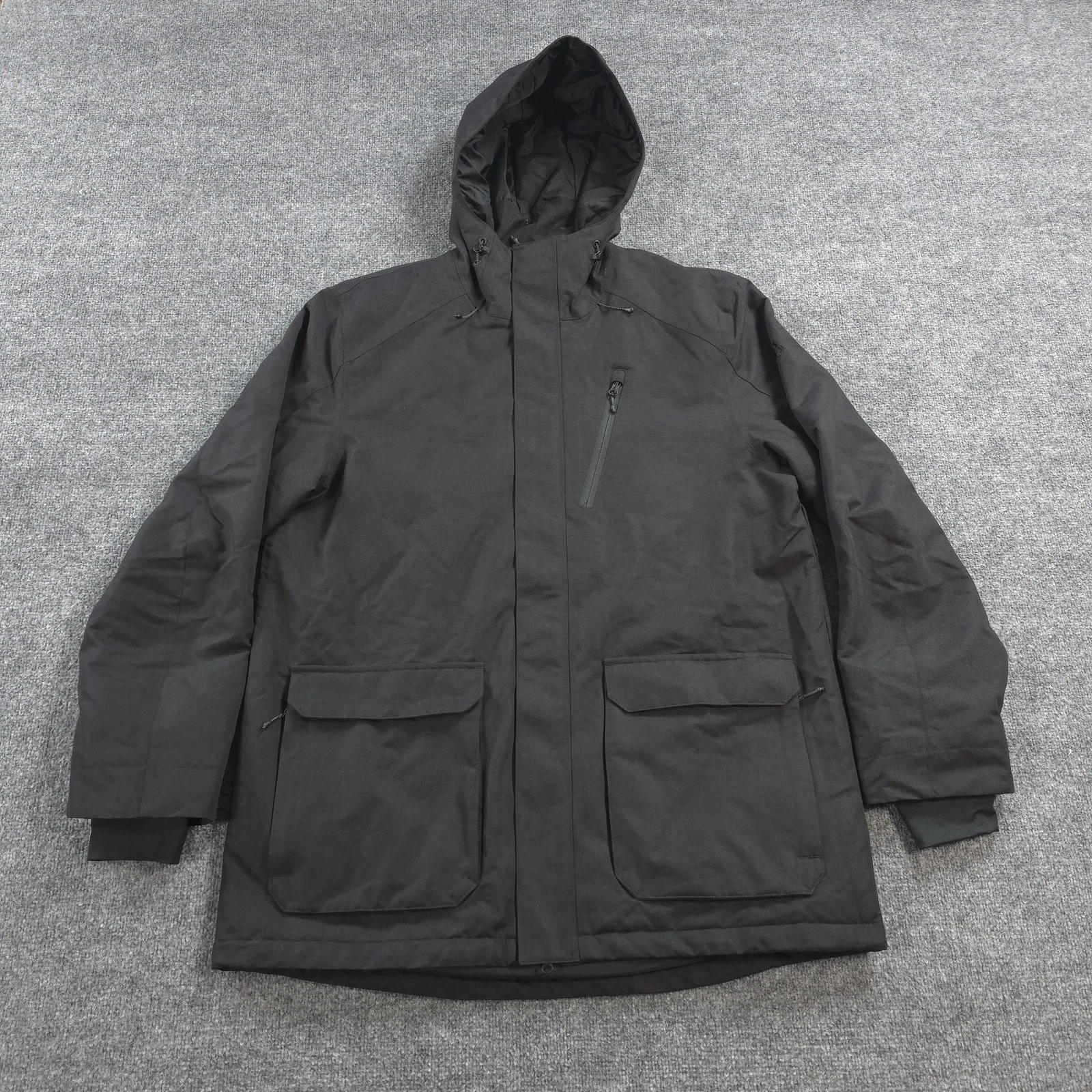 686 Jacket Mens Large Black Etex Hooded Insulated Ski Parka Outdoors Snowboard image 1