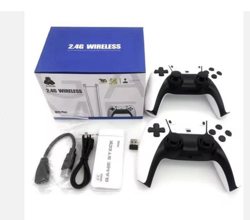 M15 Plus 2.4G Wireless Dual Gamepad Set w/ USB Receiver White/Black