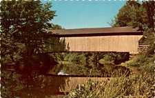 Corbin Bridge, North Newport, N. H., Croydon Branch, Sugar River, Russ Postcard