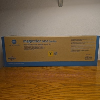 Konica Minolta Magicolor 4600 Series Yellow Toner Cartridge New Sealed A0DK232