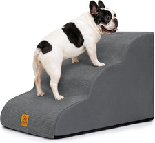 Dog Stairs for Small Dogs and Cats, 3-Step Dog Steps for Couch, 15.7" H