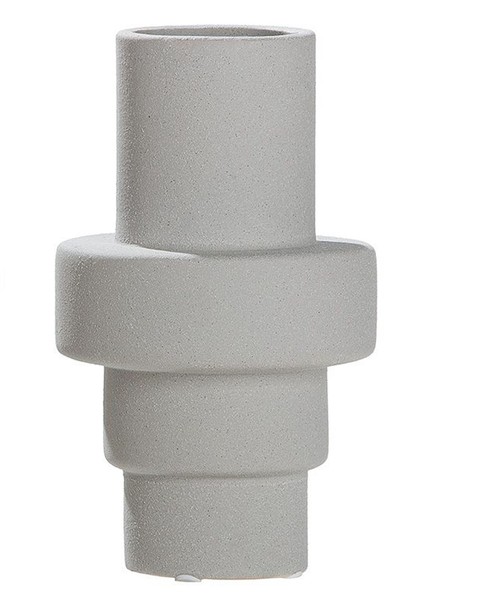 Vase Tischvase Blumenvase Grau Rund Modern Keramik H 25Cm D 15Cm Gilde Trend-image