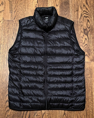 Uniqlo Packable Down Vest Womens Medium Puffer Black EUC