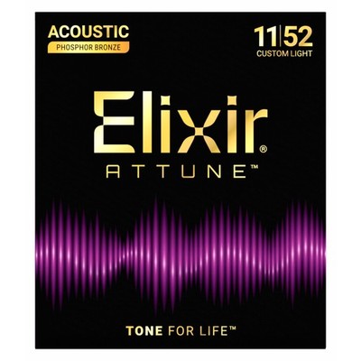 Elixir 21027 Attune Acoustic 11-52 - Westerngitarrensaiten
