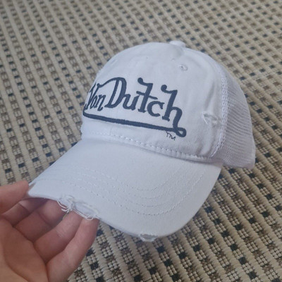 Von Dutch Trucker Kappe Herren weiß Mesh-Rückseite verstellbar Einheitsgröße