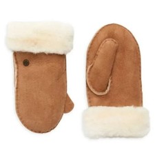 NEW UGG Kid Sheepskin Suede Fur Cuff Mittens