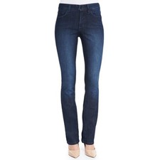 NYDJ Embellished Dark Wash Straight Leg Jeans