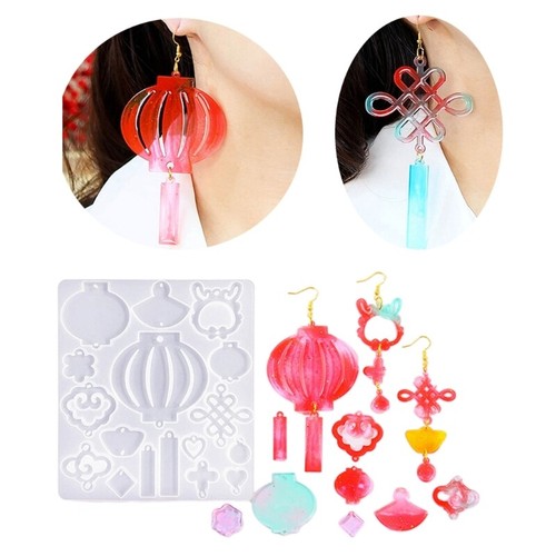 Mushroom Earring Mold Silicone Set With Hooks & Jump Rings - Epoxy Resin Jewelry Making Kit