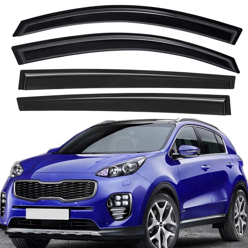 🚗Para KIA SPORTAGE 2011-2016 4 piezas Viseras de ventana Sol Lluvia Parasol Deflectores Protectores - Imagen 9 de 10