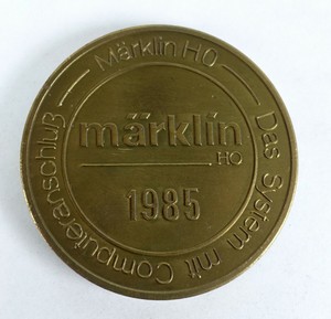 Marklin 0050 Munze Medaille 50 Jahre Marklin H0 1935 1985 Dampflok E Lok H0 Ebay