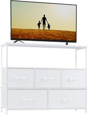 5-Drawer Media Console Table for TV - Dresser TV Stand Entertainment Center