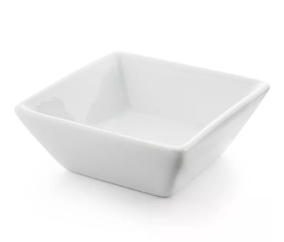 The Cellar Whiteware Set Of 2 White Square Bowls 6''