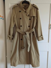 Burberry Honey Beige Heritage Cotton Long Length Trench Coat Uk 16 Us 14 £1890