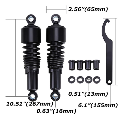 Rear Suspension Shocks Absorbers 10.5'' For Harley Dyna Sportster FLH/FLT FXDWG - Picture 11 of 18