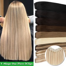 One Piece U Weft 100 Indian Clip in Remy Human Hair Extensions Full Head Blonde