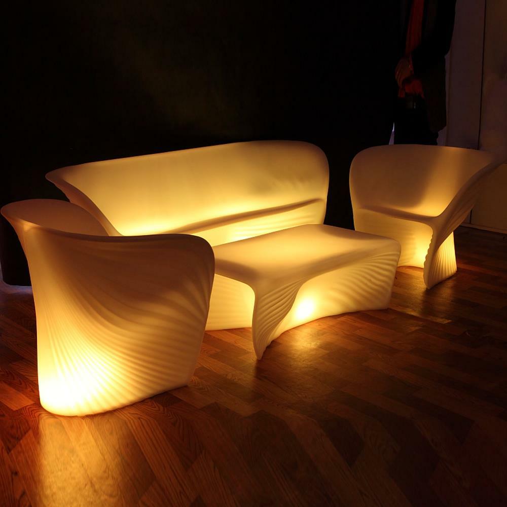Seating Table Lang Shell Up Light Led Garden Garden