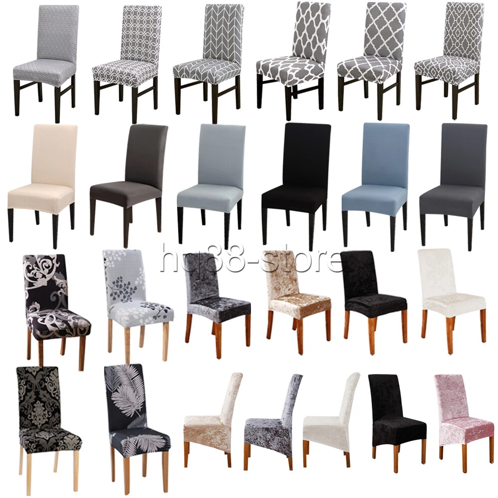 Velvet Dining Chair Seats Covers Slip Stretch Wedding Banquet