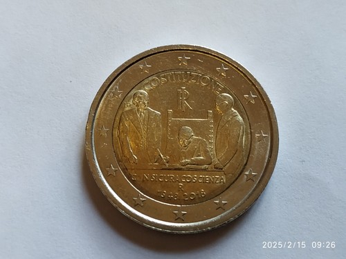 Italia 2 EURO commemorativi: PASCOLI VERDI POLIZIA TRATT.ROMA COSTITUZIONE etc - Foto 11 di 20