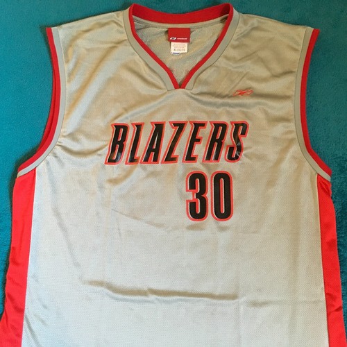 Reebok NBA Rasheed Wallace #30 Portland Trail Blazers Gray Mesh Jersey Size XL - Picture 5 of 16
