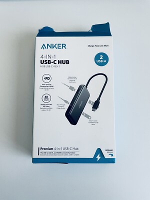 Anker 4-in-1 USB C Hub Adapter open box y5 | eBay
