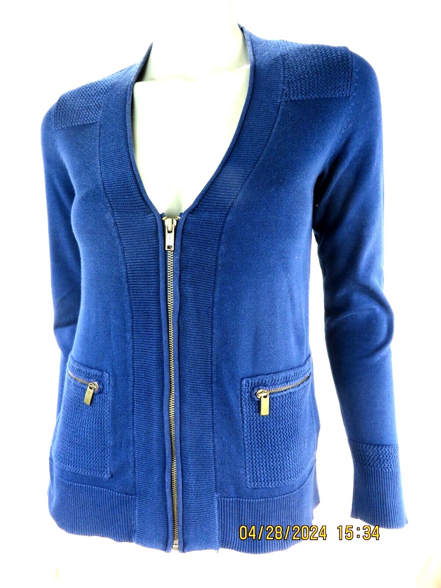 EDDIE BAUER SZ PXS 100% Cotton Muted Navy Blue Metal Zipper