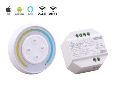 MiBoxer Wireless Touch Remote Control S1-W + Triac TRI-C1 230V LED Dimmer Mi-Light