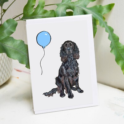 Black Cocker Spaniel Geburtstagskarte - Black Cocker Spaniel Karte