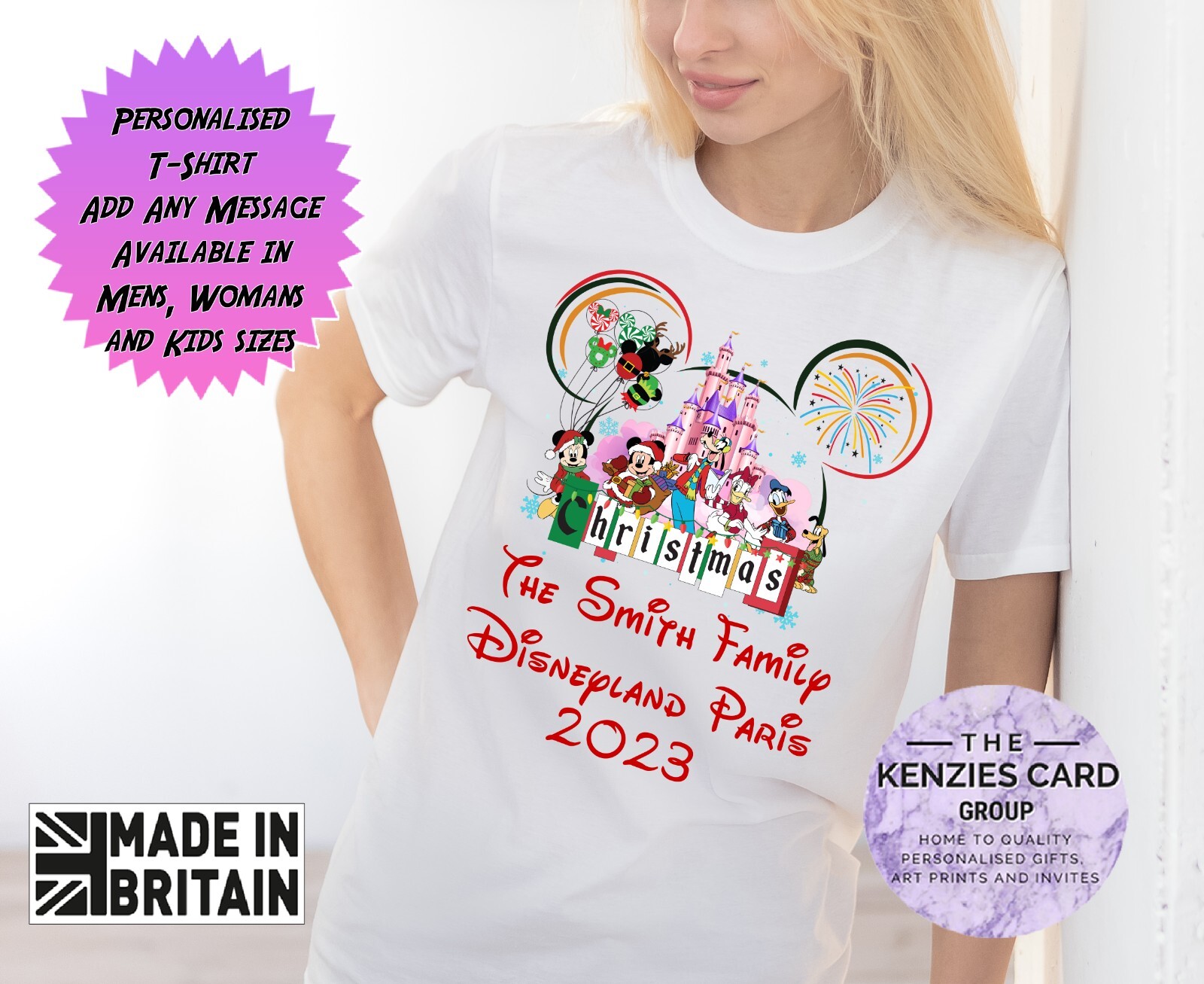 Personalized Christmas Disneyland Paris T-Shirt