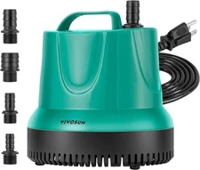 VIVOSUN 660GPH 40W Submersible Pump for Fish Tank, Pond, W/ 5ft Power Cord